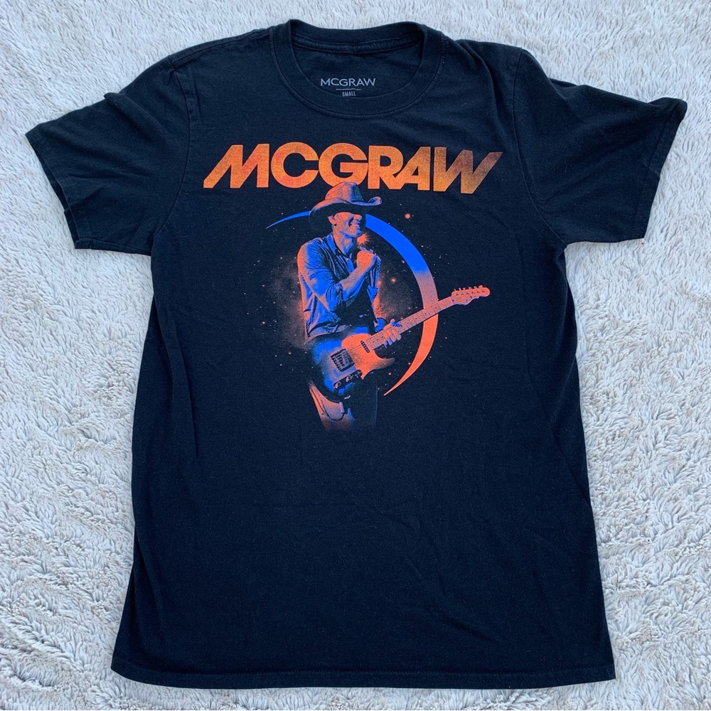 Tim McGraw 2021 T Shirt Women’s Small Black 153105 Orange Blue